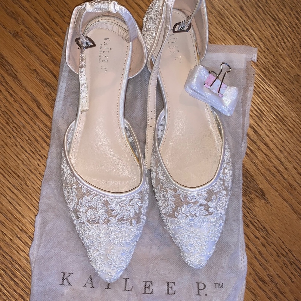Kailee P Ivory Lace Shoes